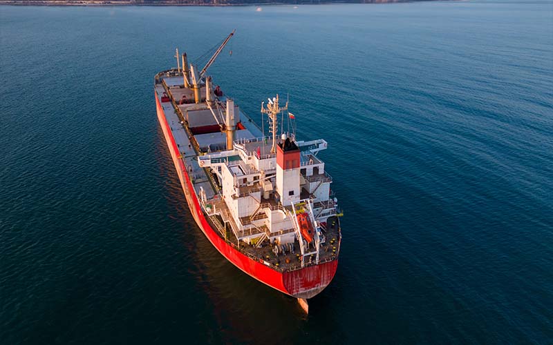 A large general cargo ship tanker with tax reduced cause of IC-DISC implementation