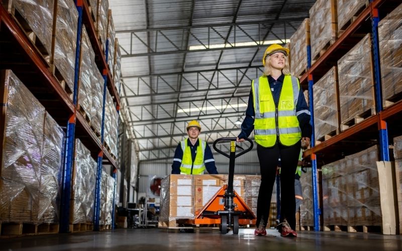 Indirect export industries with warehouse distribution and international shipping operations